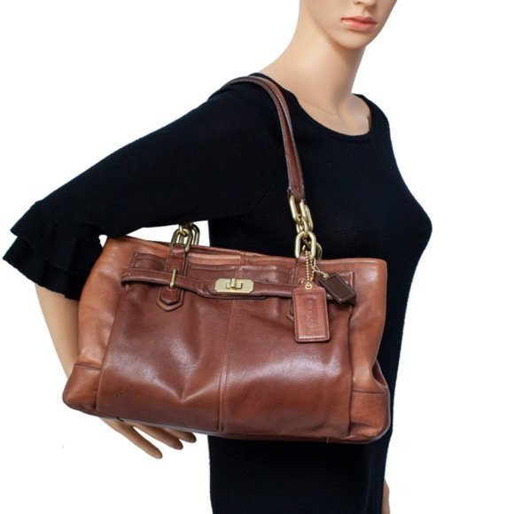 Coach Carryall Chelsea Brown Leather Shoulder Bag